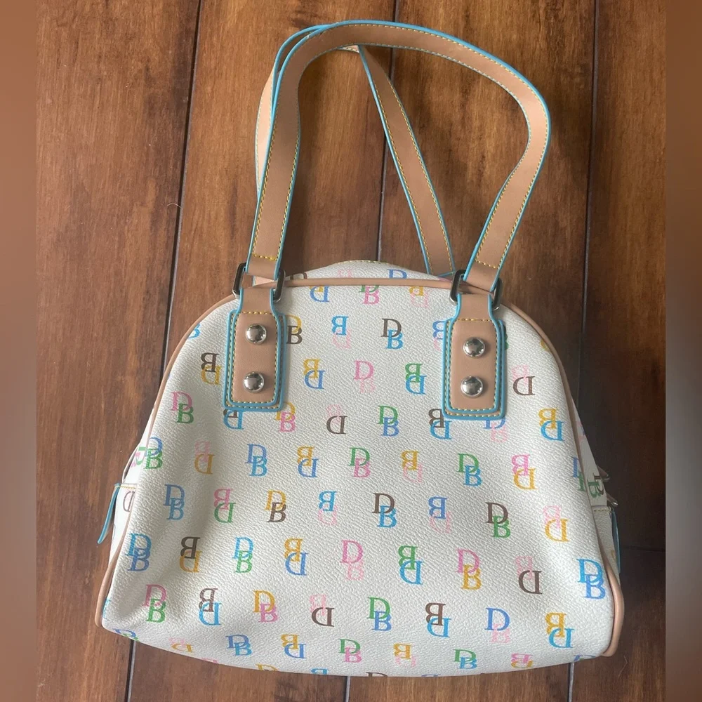 SOLD❤️ EUC Y2k Dooney and Bourke rainbow monagram purse - Picture 3 of 8